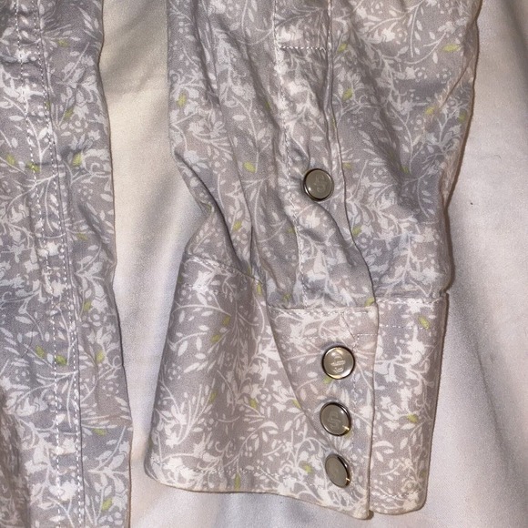 Stetson Shirt Mens XL Grey Logo Pearl Snap Fancy Cowboy Western USA Floral‎ - Picture 5 of 10